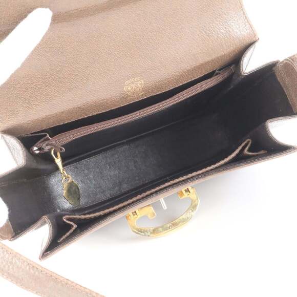 Gucci Old G Hardware Leather Shoulder Bag Tote Handbag Brown Women's - Picture 7 of 9
